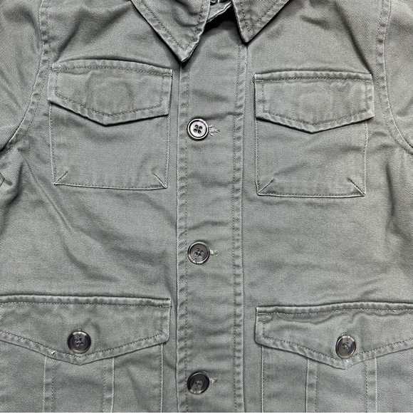 George Jacket Hooded Utility Style Green & Grey Size 6 - Picture 3 of 16